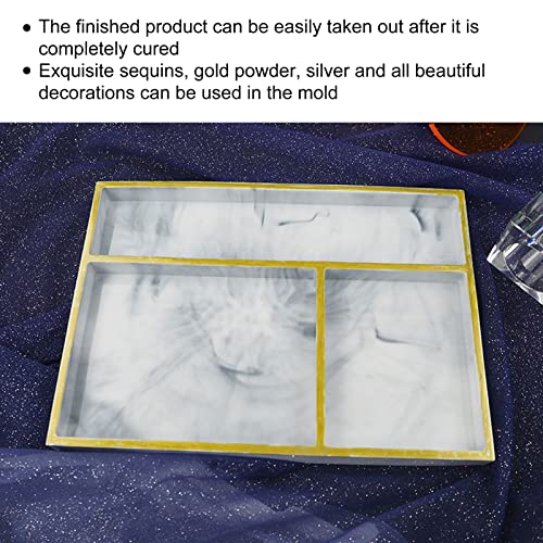 Image of Silicone Storage Box, DIY Tray, Multi Grid Jewelry Box, Reusable Multi Grid Jewelry Box, Cosmetics Storage Box for Makeup