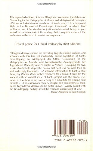 Kant: Ethical Philosophy: Grounding for the Metaphysics of Morals, and, Metaphysical Principles of V