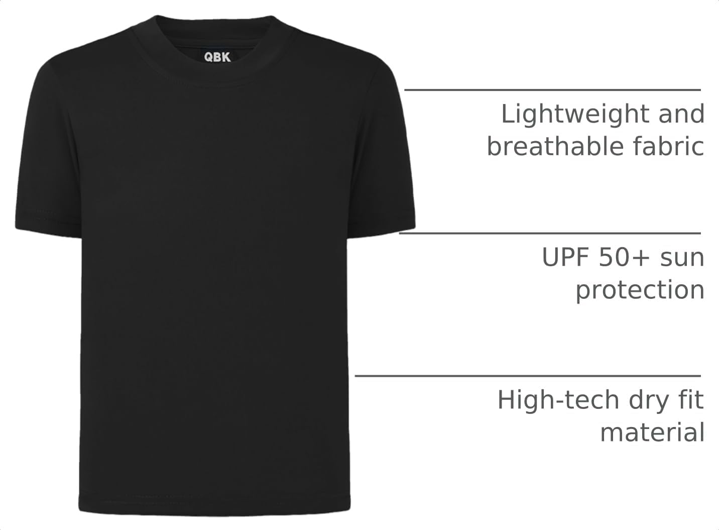 QBK 2T to Youth Kids Neon Shirt UPF 50+ Dry Fit Rash Guard for Boys & Girls image 4