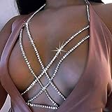 Nicute Boho Body Chain Rhinestone Bikini Bra Chains Summer Costumes Body Jewelry for Women and Girls...