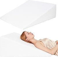 Vista 14 de Almohada de Cuña, Almohadas de Cuña para Cama para Dormir, Ronquidos, Soporte de Espalda, Después de Cirugía, Almohada Triangular de Espuma, Funda