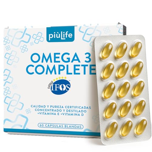 Omega 3 IFOS Certificado Con Vitamina D3 2000 UI...