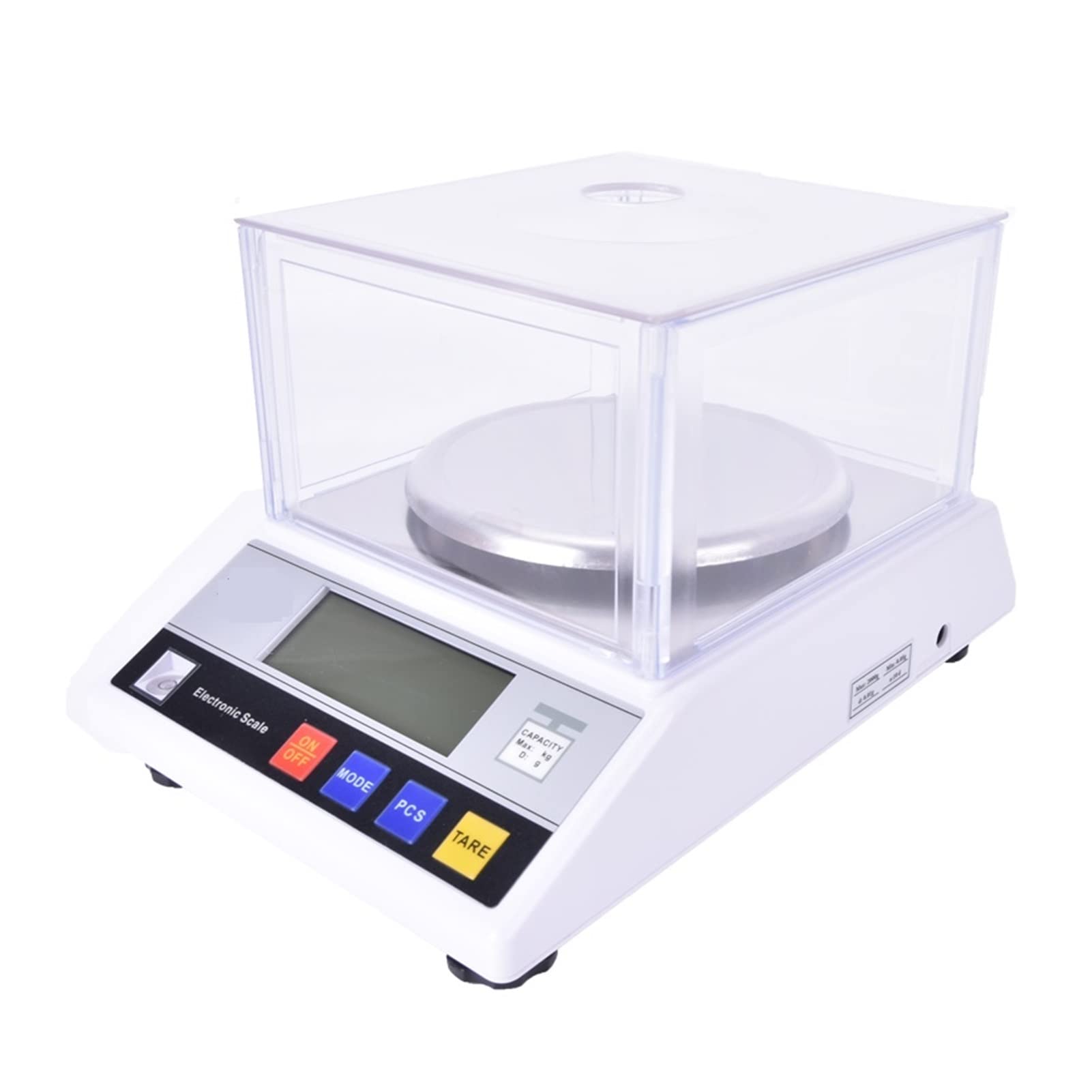Báscula analítica electrónica de laboratorio, 1 pieza, balanza analítica de precisión de laboratorio, 2000 g x 0,01 g, para joyería, diamantes, oro, balanza de cocina, 7,5 V, 200 mA, LC grande