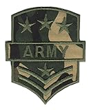 6,5 x 8 cm Aufnäher Bügelbild Aufbügler Iron on Patches Applikation Army Tarnfarbe Armee USA Abzeichen