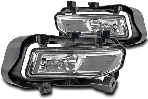 Front Bumper Driving Fog Lights Lamps Chrome Compatible with 2017-2018 Kicks