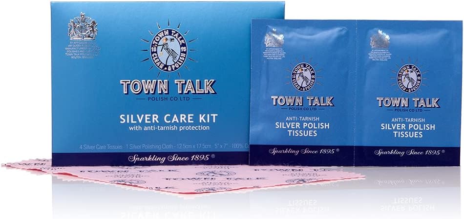 Town TalkTown Talk Silver Care Kit- Polishing Cloth & Cleaning Sachets
