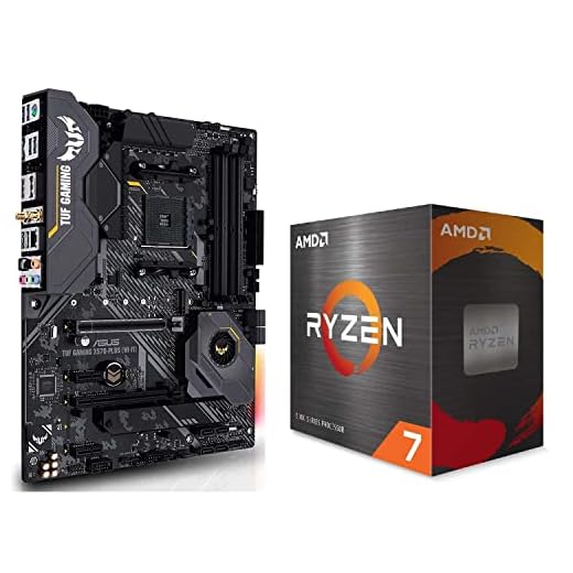 Micro Center AMD Ryzen 7 5800X 8-Core 16-Thread AM4 Unlocked Desktop Processor with ASUS TUF Gaming X570-PLUS (WI-FI) PCIe 4.0 Dual M.2 USB 3.2 Gen 2 ATX Gaming Motherboard Bundle