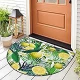 Photo Gallery wowprint zerbino con foglie tropicali e limoni, per interni ed esterni, lavabile, assorbente, antiscivolo, 91,4 x 61 cm Photo Gallery wowprint zerbino con foglie tropicali e limoni, per interni ed esterni, lavabile, assorbente, antiscivolo, 91,4 x 61 cm