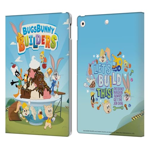 Étui Apple iPad 10.2 Bugs Bunny Builders en cuir avec fonction portefeuille intégrée
