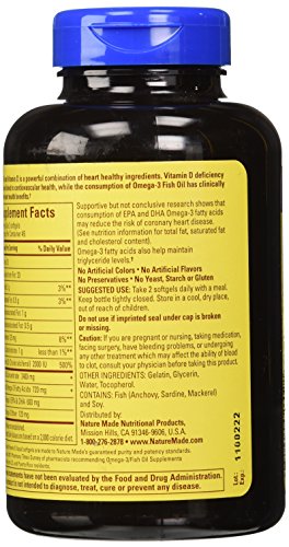 Nature Made Fish Oil 1,200 Mg + Vit D 1,000 Iu Softgels, 90 Ct #TOP1