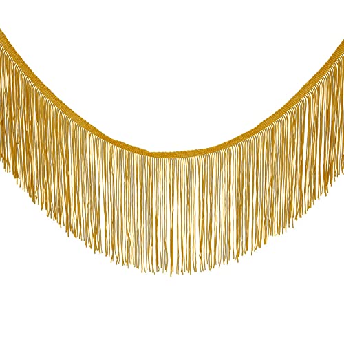 16 Yard Fringe Trim 6" Long Tassel For Sewing, Dress, Crafts, Costumes Decoration (Gold) #TOP2