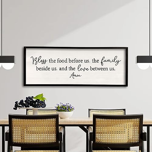 Bless the Food Before Us Sign Wall Decor 32''×12'' Large