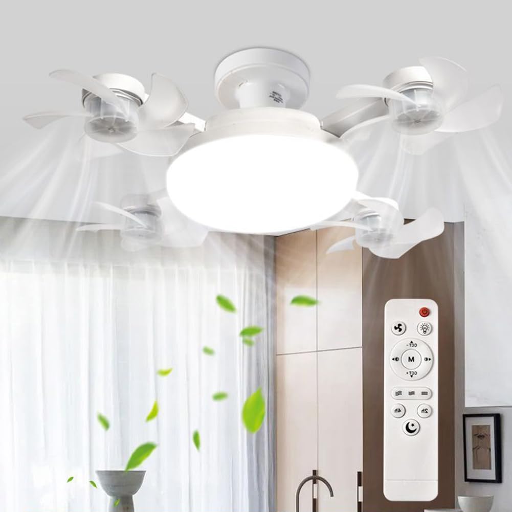 3-Head Drone Drone Ceiling Fan Light Bulb Fitting | E27/B22 Socket Lightbulb Fans