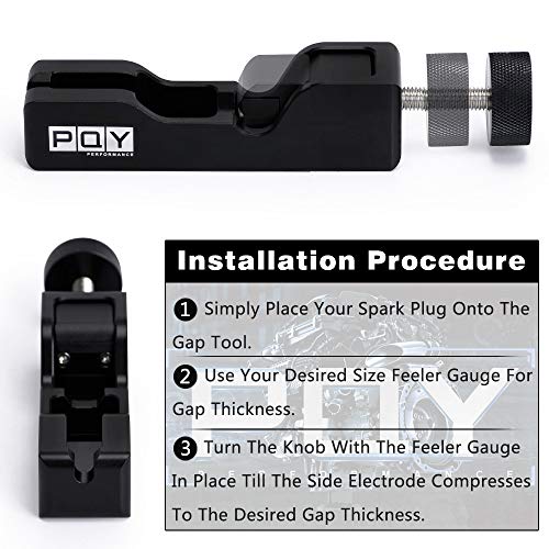 Image of Universal Spark Plug Gap Tool, Spark Plug Gapper Gapping Tool Adjuster for Most 10mm 12mm 14mm 16mm Sparkplug Black