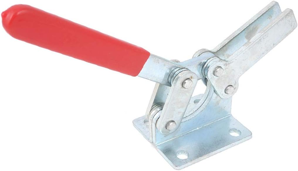 New Lon0167 Red Plastic Featured Covered Handle Quickly reliable efficacy Holding Short Bar Low Base Horizontal Toggle Clamp 630Kg 1400Lbs BRH-204-GB(id:f2d 85 38 35