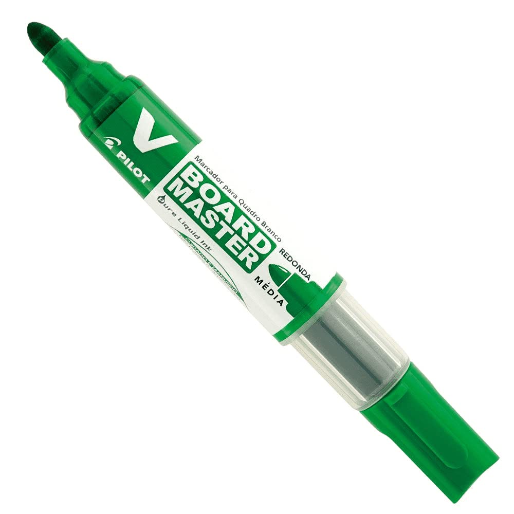 Pilot V-Board Master bullet tip dry wipe marker – Green (Pack of 10