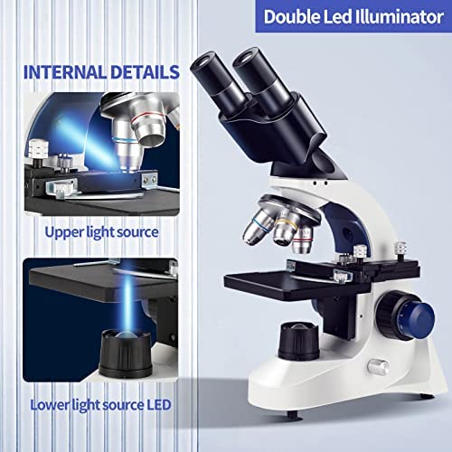 Binocular Microscope Camera Adults Kids - 40X-1000X Binocular Microscope For Kids Adults Students With Electric Eyepiece, Storage Bag, Camera, Slides (2022 #TOP3