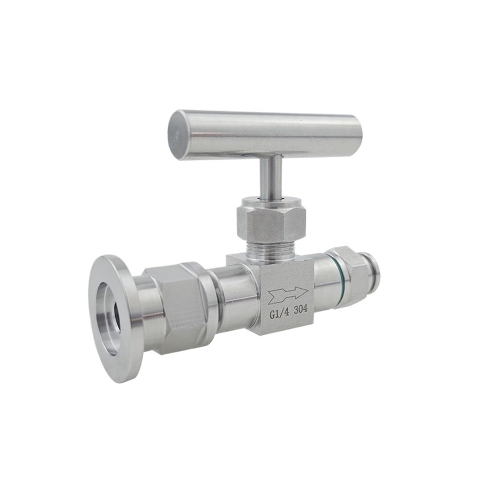 Gegnwvek 4Mm Pipe Vacuum Kf16 Kf25 To Pneumatic Quick Connector Micro-Control Valve 304 Stainless Steel Needle Flow Control Stop(Kf25,)