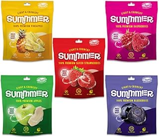 Freeze Dried Fruit 57 g (4x11 g 1x13 g) - 5 Snack Bags - Strawberries, Raspberries, Pineapples, Blueberries & Apples - No Added Sugar, 100% Natural Freeze Dried Fruit Snack For Kids & Adults