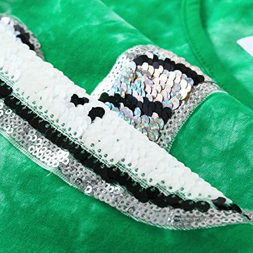 Image of St. Patrick's Day Shirt for Kids Flip Sequin Girls and Boys Green T-Shirt Clothing 4-12 Years