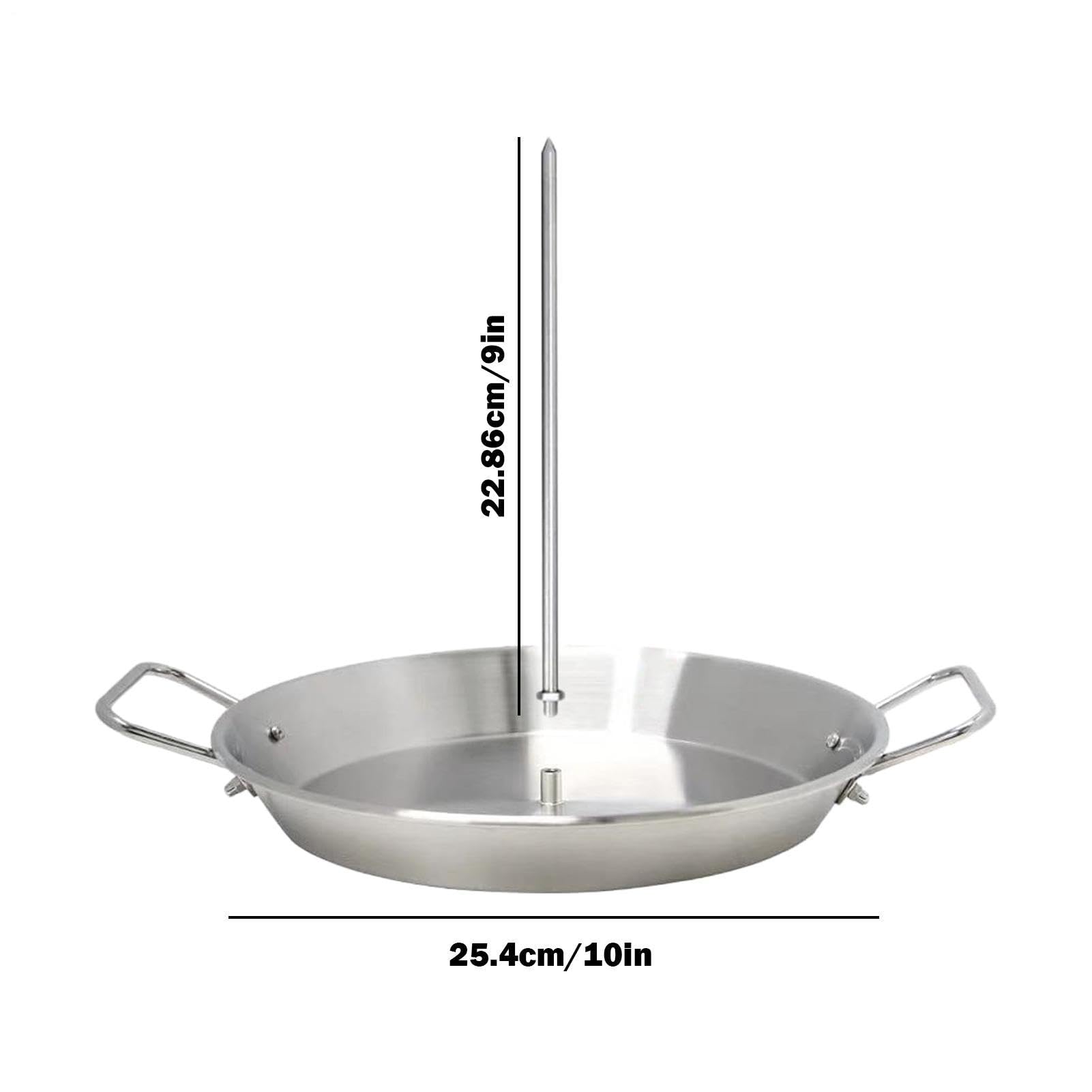 Soporte para brocheta vertical de acero inoxidable, pincho Al Pastor para | parrilla, soporte para brochetas para parrilla de horno, con placa antigoteo, 3 puntas extraíbles, accesorio para