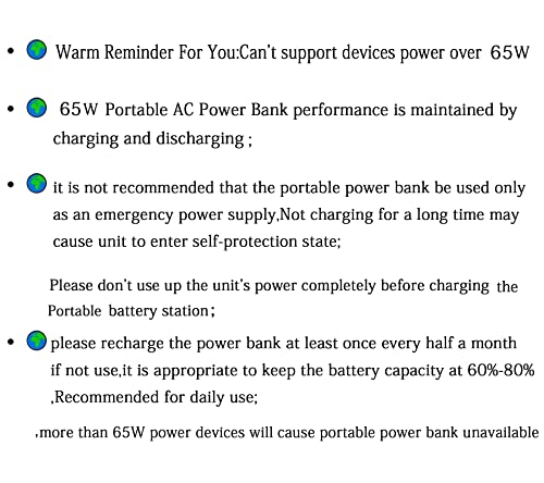Portable Power Bank With Ac Outlet, 65W/110V Portable Laptop Charger Battery Bank, 24000Mah/88.8Wh Mini Power Station External Battery Pack,Backup Power Source For Outdoor Tent Camping Home Office #TOP4