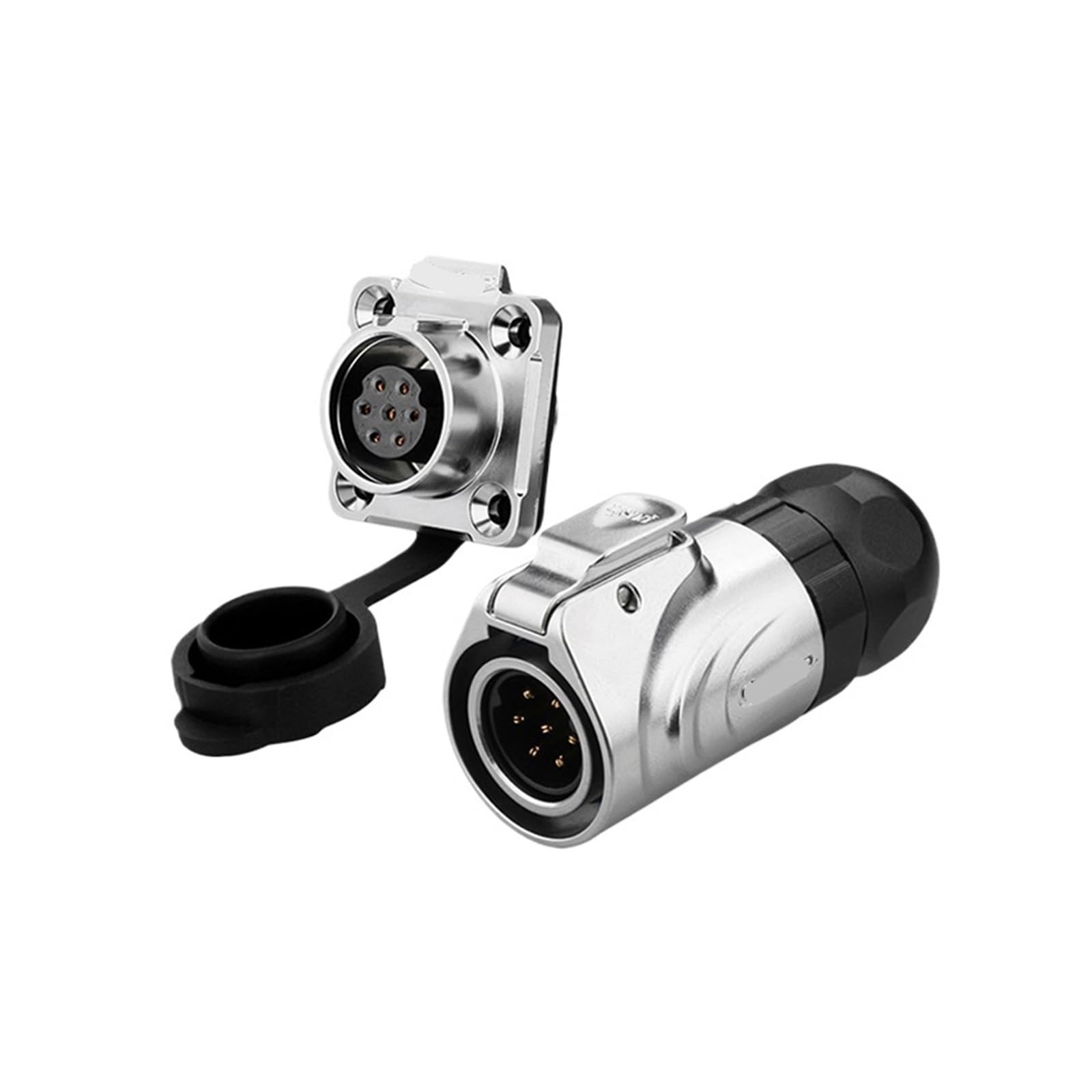 MUYTQAERG LP16 Aviation Plug and Socket Metal Round 7-core PIN pin Power Signal Industrial Connector(Flange formal wear)