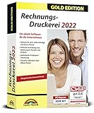 Rechnungsdruckerei 2022 Gold Edition – Rechnungsprogramm für Unternehmer, Handwerker, Kleingewerbe - Rechnungen mit eigenem Logo, Kunden und Artikel verwalten - kompatibel mit Windows 11, 10, 8.1, 7