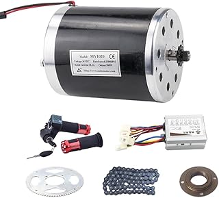 36V Brushed Electric Motor Kit 2500RPM High Speed Brush DC Motor Controller 500W Electric Bike Scooter Motor with Brushed Controller for Dirt Bike Crazy Cart Mini Motorcycle Upgrade and Conversion