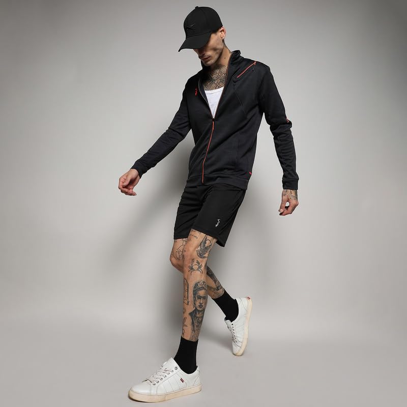 Image of CAHOOT Men's Jacket With Insert Pocket For Casual Wear | Hooded Neck | Long Sleeve | Zipper Closure | Polyester Jacket Crafted With Comfort Fit For Everyday Wear