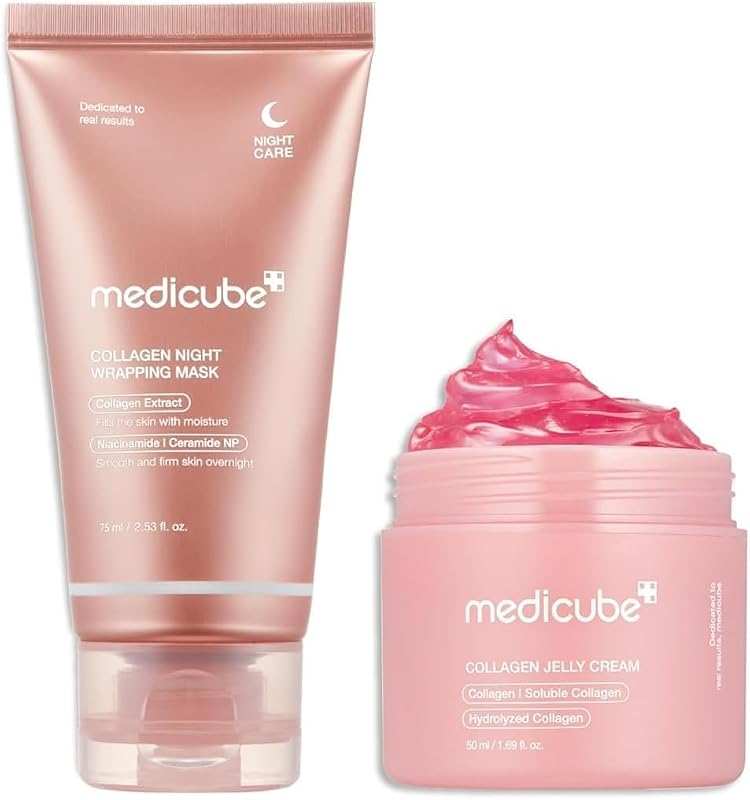 medicube Duo de Cuidados Faciais com Colágeno: Máscara Removível e Creme Jelly, 50 mL