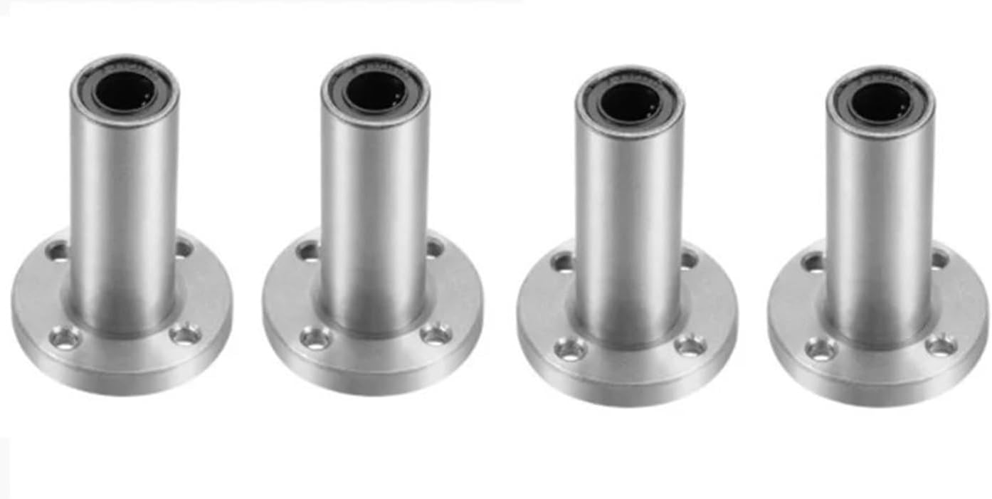 4PCS 8Mm LMF8LUU Long Type Round Flange Coupling Linear Motion Bearing, Parts Slide