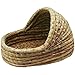 Mikikit Rabbit Nest Rabbit Straw House Rabbit Grass Bed Bunny Hideout Hamgers Rabbit Beds Bunny Hide House Gerbil Cage Bunny Grass Mat Cava Bunny Hut Strawberry Bedding Pet Cave Chew