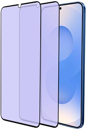2 pack Anti Blue Light Tempered Glass Screen Protector for Samsung Galaxy S25 Plus. Eye Protection Tempered Glass Film,No Bubbles,9H, HD, Blue Light Blocking Film for Galaxy S25 Plus 6.7