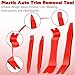 Doaho 7 Pcs Car Trim Removal Tool Kit with Non-Scratch Plastic Pry Tool and Fastener Clip Pliers for auto Safe Interior Car Panel Detachment, Dashboard, Door Clips & Upholstery – Red