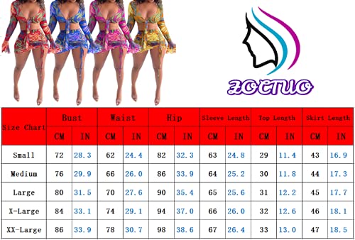 Zoctuo Women's Sexy 2 Piece Long Sleeve Floral Printed Ruched Drawstring Mini Dress Mesh See Through Party Club Outfits(5146,Rose Red,Xl) #TOP5