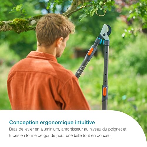 Cisaille à branches extensible Gardena en aluminium léger et lames de précision