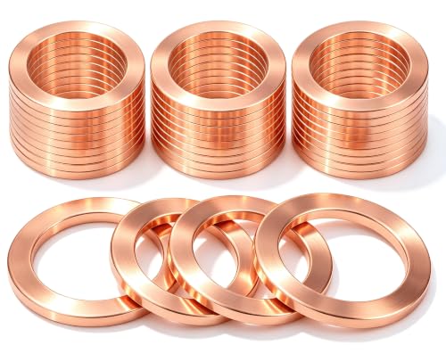 Image of 10PCS M14 Copper Oil Drain Plug Gasket Crush Washer Seals Compatible with Mercedes Benz for 007603-014106
