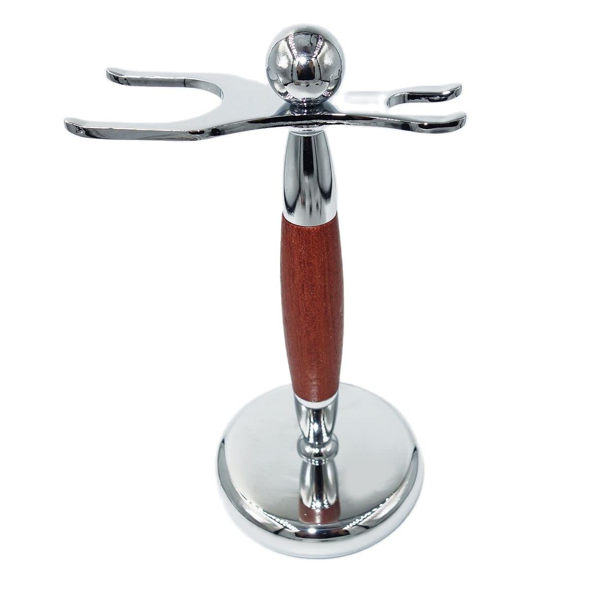 Porta rasoio Pratico supporto for pennello da uomo for rasoio, kit porta pennello da barba in acciaio inossidabile in palissandro moda, set da barbiere professionale for strumenti da barbiere