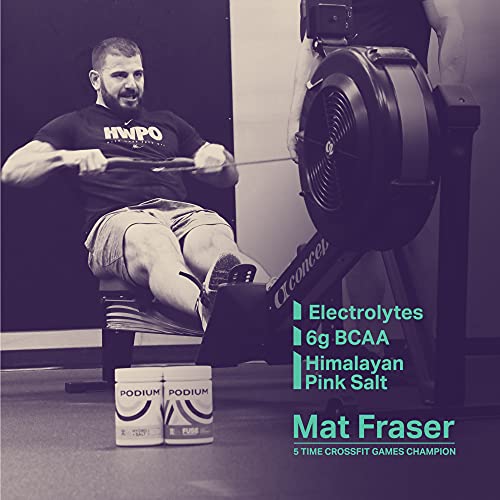 Podium Nutrition, Instantized BCAA Powder, Hydro and Salt, Mango Peach, 30 Servings, Electrolytes, Hydration, Recovery