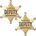 Finduat 2 Pcs Mental Western Deputy Badge for Kids Adults Party Favors Supplies, School Carnival Prizes, Party Bag Gift Fillers