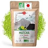 ORIGEENS Thé Matcha Bio Japonais TSURU - Blend Shizuoka et Kagoshima - Poudre de Thé Vert Matcha Bio Sachet 30gr