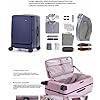 Portable Suitcase Aluminum Frame Suitcase With Wheels Tsa Combination Lock Trolley Suitcase Suitable For Travel And Vacation 39 33 65cm Blue