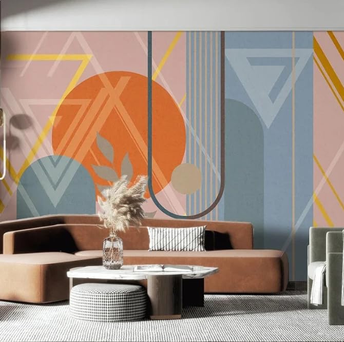 Revêtement mural 3D feuilles géométriques finition mate 350cm