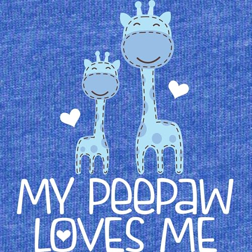 CafePress Peepaw Loves Me Giraffe Cute Infant Baby Football Bodysuit2
