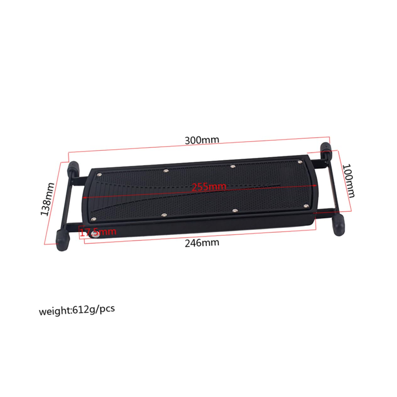 Wakauto Adjustable Footstool Portable Footrest for Guitar Height-Foldable Guitar Footrest Slip Pad Metal Footboard for Instrument Play