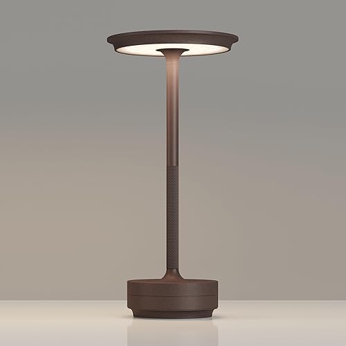 Miniatura 24 de 1 paquete de lámparas de mesa inalámbricas recargables, lámpara portátil de 5000 mAh, lámpara de mesa LED de atenuación continua de 3 colores con