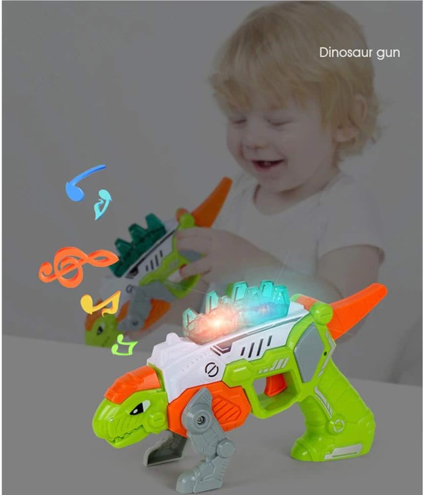 Emob® Deformation Dinosaur Musical Gun Toy with Light and Sound Effects