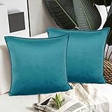 sofas muy modernos Material supersuave: esta agradable funda de cojín de color verde azulado (relleno no incluido) está hecha de 100% terciopelo respetuoso con el medio ambiente, hecha a mano, de calidad de tela aterciopelada es suave y agradable de grosor. Tu hogar necesita así un punto de atracción
