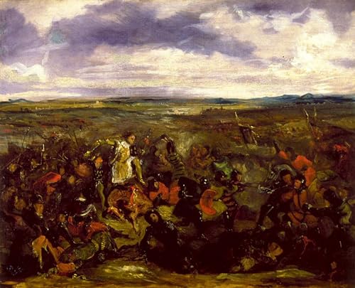 Affiche Delacroix bataille de Poitiers pour sublimer un mur vide